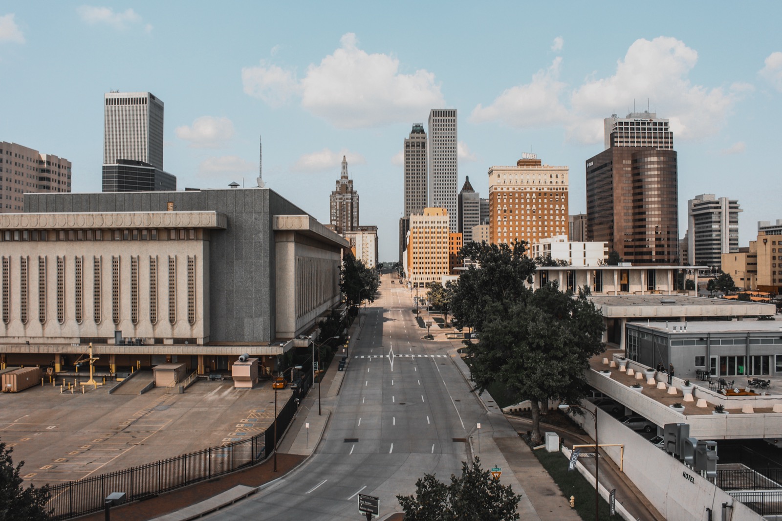 The downtown Tulsa, Oklahoma skyline
